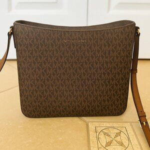 Michael Kors Signature Brown Crossbody Bag